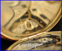 Antique Solid 14k Gold Elgin Hunter Case Ladies Pocket Watch 16 Grams Not Scrap