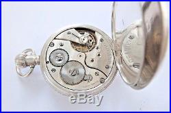 Antique Solid Silver Cunard Swiss Pocket Watch Ald Case 15 Jewels 1916