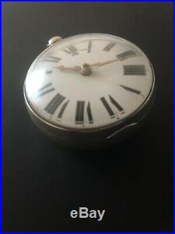 Antique Solid Silver Pair Case Fusee Pocket Watch. Stunning Condition