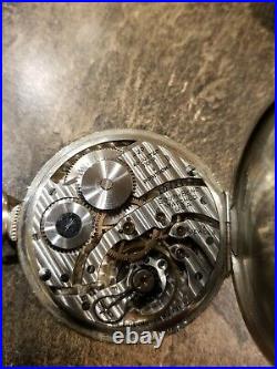 Antique South Bend Pocket Watch Grade 429, Size 12, 19j, White Gold Fill Case