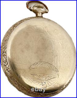 Antique Star Pocket Watch Case 16 Size 14k White Gold Filled Fancy Engraved