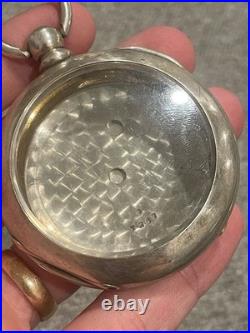 Antique Sterling Silver 18s Hunter Mens Pocket Watch Case with Glass Crystal