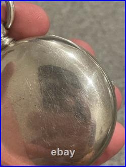 Antique Sterling Silver 18s Hunter Mens Pocket Watch Case with Glass Crystal