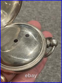 Antique Sterling Silver 18s Hunter Mens Pocket Watch Case with Glass Crystal