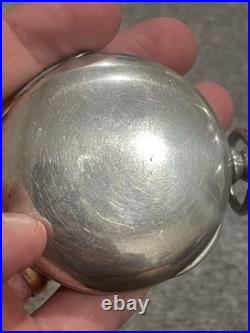 Antique Sterling Silver 18s Hunter Mens Pocket Watch Case with Glass Crystal