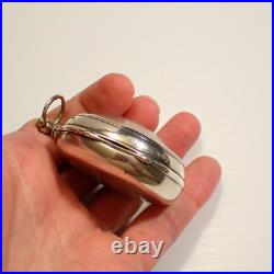 Antique Sterling Silver Case Pair Verge Pocket Watch, Ticking