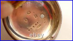 Antique Sterling Silver Case Pair Verge Pocket Watch, Ticking