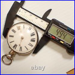 Antique Sterling Silver Case Pair Verge Pocket Watch, Ticking