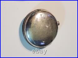 Antique Sterling Silver Pair Case Verge Fusee Pocket Watch late 1800s / 152.4g