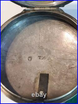 Antique Sterling Silver Pair Case Verge Fusee Pocket Watch late 1800s / 152.4g