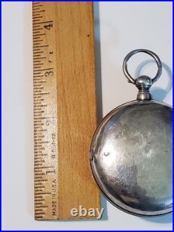 Antique Sterling Silver Pair Case Verge Fusee Pocket Watch late 1800s / 152.4g