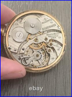 Antique Studebaker Elgin Illinois Watch Case Co 21 Jewels Pocket Watch VINTAGE