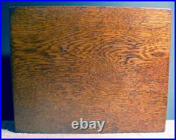 Antique Swartchild Sectioned/Tapered Oak Wood Pocket Watch Crystal Case Chicago