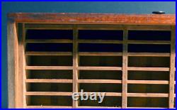 Antique Swartchild Sectioned/Tapered Oak Wood Pocket Watch Crystal Case Chicago