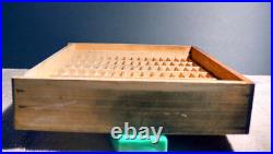 Antique Swartchild Sectioned/Tapered Oak Wood Pocket Watch Crystal Case Chicago