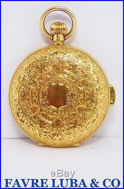 Antique Swiss 18k Gold FAVRE LUBA & CO MINUTE REPEATER Hunter Case Pocket Watch