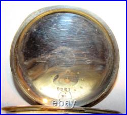 Antique Swiss 800 Silver Pocket Watch Case / Skeloton 8-Day Open Heart Mov't