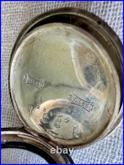 Antique Swiss. 935 Silver Niello Pocket Watch Case Perret & Berthoud Locle