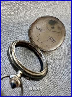 Antique Swiss. 935 Silver Niello Pocket Watch Case Perret & Berthoud Locle