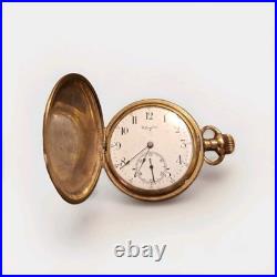 Antique Swiss Hunter Case Pocket Watch Clarefax Gold Plated Early 1900s Working