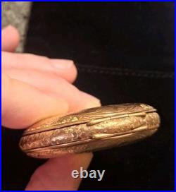 Antique Swiss Hunter Case Pocket Watch Clarefax Gold Plated Early 1900s Working