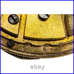 Antique Swiss Pocket Watch Case 18k Gold -hand Engraved Floral Crown Hallmarks