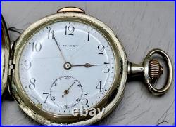 Antique Swiss Quarter Repeater Pocket Watch UTMOST Silver Case 0.875 Working