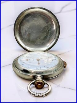 Antique Swiss Quarter Repeater Pocket Watch UTMOST Silver Case 0.875 Working