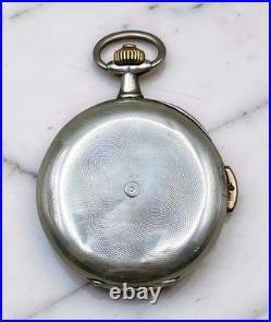 Antique Swiss Quarter Repeater Pocket Watch UTMOST Silver Case 0.875 Working