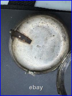 Antique TB Signed Sterling Silver Paired Case English Pocket Watch Movement