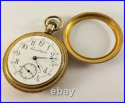 Antique Tavannes Swiss Pocket Watch Gold Fill Stem Set Case 53 mm Diameter