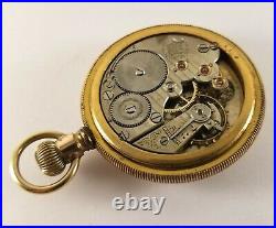 Antique Tavannes Swiss Pocket Watch Gold Fill Stem Set Case 53 mm Diameter