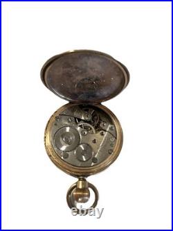Antique Thomas Russell Sons Liverpool Pocket Watch Hunter 10k Gold Fill Case