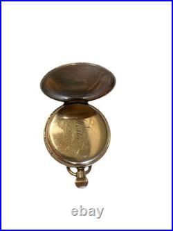 Antique Thomas Russell Sons Liverpool Pocket Watch Hunter 10k Gold Fill Case