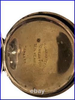 Antique Thomas Russell Sons Liverpool Pocket Watch Hunter 10k Gold Fill Case