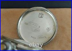 Antique ULYSSE NARDIN Sterling Silver 50mm Hunter Case Pocket Watch