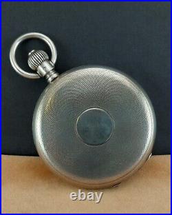 Antique ULYSSE NARDIN Sterling Silver 50mm Hunter Case Pocket Watch