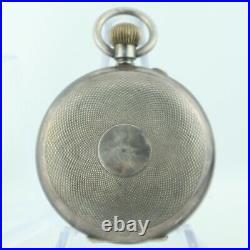 Antique Unbranded Hunter Pocket Watch Sterling Silver Swiss Guilloche Case