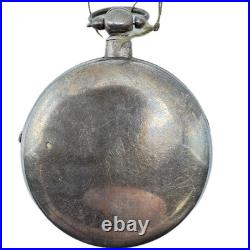 Antique Unbranded Pair Case Silver Key Wind Fusee Pocket Watch. 800 Silver