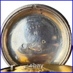 Antique Unbranded Pair Case Silver Key Wind Fusee Pocket Watch. 800 Silver