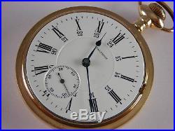 Antique VERY RARE Waltham Railroader 17 ruby jewel pocket watch 1896. Great case