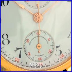 Antique Vacheron Constantin 30 Min. Chronograph Watch, Solid 14k Rose Gold Case