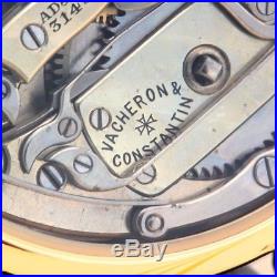 Antique Vacheron Constantin 30 Min. Chronograph Watch, Solid 14k Rose Gold Case