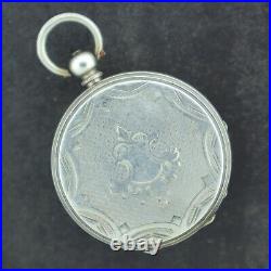 Antique Vacheron Key Wind Cylinder Escapement Pocket Watch Case Sterling Silver