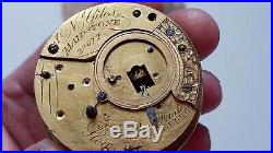 Antique Verge Fusee English Hallmarked Silver Pair Cased Pocket Watch N Giles