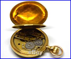 Antique Victorian 19th Century Enamel 18K Solid Gold Case Pocket Watch (Read)
