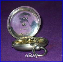 Antique Victorian High Grade Fine Sterling Silver Pocket Watch J W Benson Case