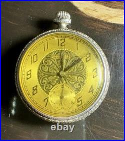 Antique Vintage 1919 Waltham Pocket Watch Illinois Watch Co Gold Filled Case