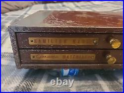 Antique Vintage GENUINE HAMILTON WATCH CO MATERIALS 2 Drawer Cabinet Case &Parts