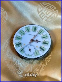 Antique WABASH SPECIAL Swiss POCKET WATCH MOVEMENT ONLY No Case/Key REPAIR PARTS